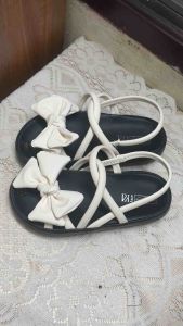 Sandal nữ quai soắn đính nơ tầng dễ thương nhẹ chân da mềm êm dễ phối đồ