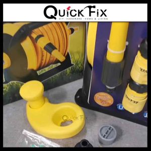 QuickFix [NEW] ISANO Water Hose Reel Roller 15m & 20m Wall Mounting Bracket Premium Stackable Garden Air Pipe Extension