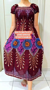 BAJU BATIK WOMEN FIT/LONG DRESS /FREE SIZE GOOD QUALITY