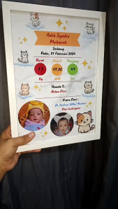 Kado Hadiah Bayi Baby Shower Custom Hadiah Hiasan Dinding Murah Baby Born