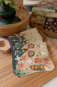 Sticker Design Traditional Mooncake Mid Autumn Festive drawing Concept (BUY 10 FREE 1) Waterproof sticker
