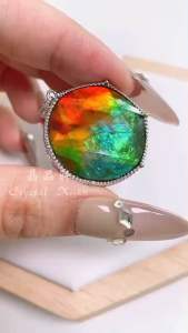 【现货】27mm 斑彩大卫星吊坠 ▪️2号▪️Ammolite Pendant|稀有收藏 ✦ 虹彩能量 ✦ 招财转运 ✦ 平衡守护