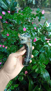 gagang tanduk ukiran bentuk naga