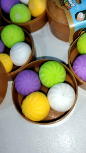 4in1 colorful squishy siopao toys mini size