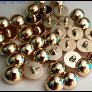 COD 100 pcs Diameter 9 - 11 - 13 - 15 - 18 mm - Kancing Baju Jamur SILVER / GOLD Polos Timbul - Kancing Mutiara Silver