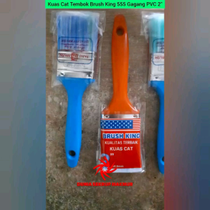 Kuas Cat Brush King 2" Inch / Kuas Cat Nylon Gagang PVC 5CM