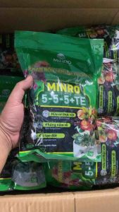 (1kg) Phân bón hữu cơ khoáng Minro 5-5-5+TE chuyên bón Hoa Lan Hoa Hồng Sen Đá Xương Rồng Bon Sai Hoa Kiểng