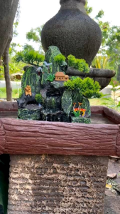 non bộ mini-núi đá hồ cá-dài 22cm rộng 9cm cao 26cm Tặng kèm trang trí như mẫu-hòn