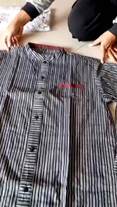 Kemeja Lurik/Baju Adat Jawa Tradisional/Kemeja Salur/Kemeja Tenun ATBM / BAJU KOKO