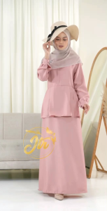 Dress Wanita Kekinian & Casual Dress Kondangan Busui Lengan Panjang Polos