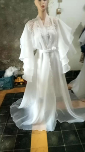 Robe Organsa Bride Dress Mutiara Pengantin 3Layer Dress Wanita Kekinian