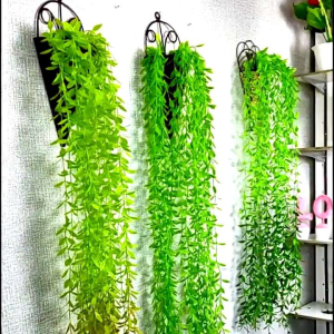 Daun Juntai Plastik Tanpa Pot Bunga Rambat Sintesis Tanaman Hias Gantung Osear