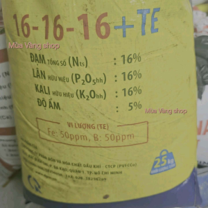 NPK 16-16-16+TE phân bón tổng hợp cùng các trung vi lượng cần thiết cho cây trồng .