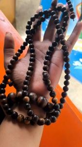 TASBIH KALUNG FOSIL GALIH KAYU GAHARU SUPER WANGI KALIMANTAN