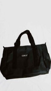 LXNTX Totebag Pria Tas selempang Tote Bag Black Free sticker