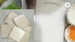 แผ่นแป้งห่อสลัดโรลและห่อแหนมเนืองบรรจุ 50กรัม ขนาด แผ่นตัดลักษณะสี่เหลี่ยม11ซม.