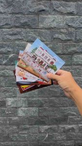 Postcard Malaysia Unique Street Food Cute with Cute Animals Design Art Concept (BUY 10 FREE 1)