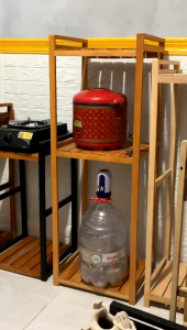 Meja Mejikom dan Galon Tinggi 125 Kayu Berkualitas