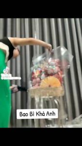 20 TÚI MÀNG CO BỌC GIỎ QUÀ TẾT SIZE 50x50 55x60 60x80 70X80 70x90CM ( Sản phẩm là bán Phụ Kiện màng co Không bán Giỏ Quà) Bao Bì Khả ANh