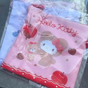 ถุงผ้าหูรูด ถุงผ้าลายการ์ตูน ขนาด 20cmx20cm