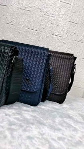 กระเป๋าหนัง สะพายผู้ชาย จิงโจ้ Kangaroo ของแท้ หนัง PU ลายถัก พร้อมส่งจาก กรุงเทพมหานคร