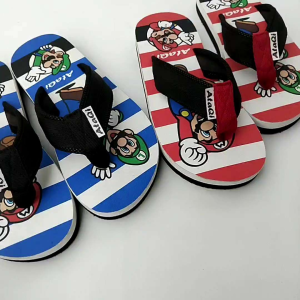 AtaQi - Sandal Jepit Anak Laki Laki Perempuan Sandal Anak Mario Bross Sandal Anak Usia 4-10 Thn