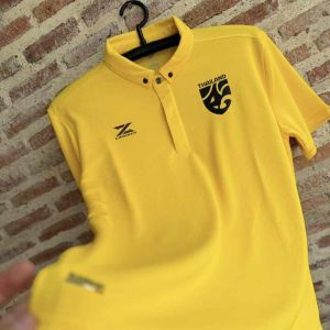 CADENZA เสื้อโปโลแขนสั้นทีมชาติ CDL-12 ฟรีโลโก้ช้าง