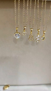 Stainless Gold Zirconia 18k Necklace Accessories For Ladies Hypoallergenic