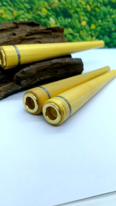 Padutan Once pipa kayu kemuning gading model lancip 9cm C213