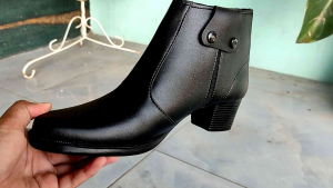 GREEND SHOES - Sepatu PDH Resleting wanita / pdh polwan security satpam boots hak 5cm