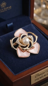 ZK Jewellery 1pc Kerongsang Bahu Bunga Mawar Fashion Brooch Rose Pin Tudung Hijab Muslimah B3520