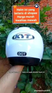Helm Kyoto mirip Asli 100% SNI Bonus sticker KYT