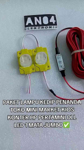 PAKET LAMPU KEDIP PENANDA TOKO MINI MARKET PERTAMINI KIOS KONTER HP DLL LED 1 MATA JUMBO