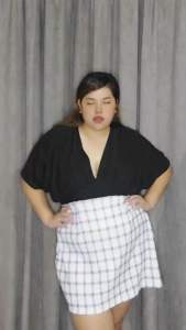 (38 to 48 INCHES) PLUS SIZE PLEATED HIGH WAIST WOVEN WIDE SKIRT WOVEN FABRIC WOMENSWEAR BOTTOM