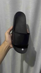 AdSlipper . HITAM POLOS SHB . Sandal Slop Slip On Distro Casual Pria Wanita Dewasa