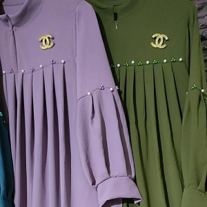 MUTIARA DRES Gamis jumbo crinkle / variasi payet mutiara viral /terbaru kekinian kondangan modis modern