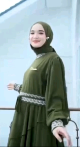 Gamis ceruty aplikasi renda full puring/gamis kondangan/gamis pesta/gaun/dress kondangan