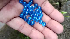 batu akik mustiko lip4n tunjung biru bulat 5 dan 6 mm