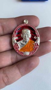 เนื้อเงิน เหรียญราชาพยัคฆ์ หลวงพ่อพัฒน์ ปุญญกาโม วัดห้วยด้วน รายการสมนา เนื้อเงินลงยาลายเสือส้มดำ โค๊ด ๑๕๖๕๖ พระเครื่องไทยสวยๆ