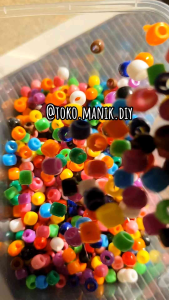 20gram manik bulat lubang besar