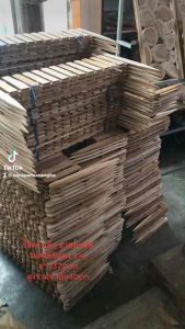 รั้วไม้สักแท้สูงรวมขา ยาว 74cm แผ่น 5 แผ่น รั้วกั้นสวน รั้วกั้นสนามราคาถูก