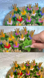 ☘️พร้อมส่ง☘️กิ๊บกระทงจิ๋ว (ไซส์เล็ก) กระทงลวดกำมะหยี่  กิ๊บลอยกระทง กิ๊บติดผม  พร็อบวันลอยกระทง