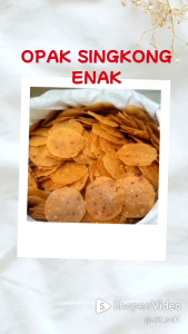 Opak Singkong Mentah Pedas Renyah & Gurih