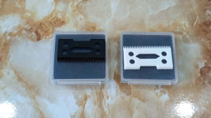 Lưỡi sứ cắt bén chạy êm thay thế cho nhiều mẫu tông đơ Barber.