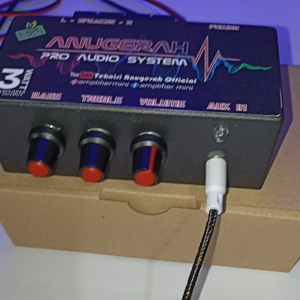 Power Amplifier Mini Tone Control 5V 3W+3W Versi Aux dengan Tone Control Volume Trible Bass Gratis Kabel Aux