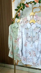 ZAHRA KEMEJA KATUN MATTE JACQUARD ORGANZA PAYET