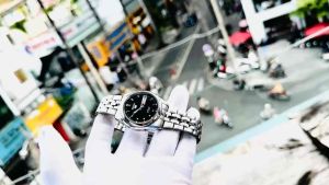 ĐỒNG HỒ NAM CHÍNH HÃNG SEIKO 5 SNK361 Automatic Black Dial Silver Stainless Steel For Men