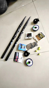 Tegek kolong carbon set komplit siap pakai joran+reel+senar+kail+pelampung+timah+stoper