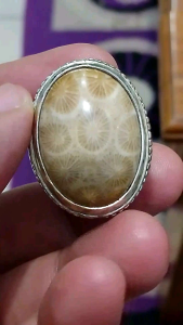 CINCIN BATU AKIK TERATAI KRISTAL ASLI ALAMI