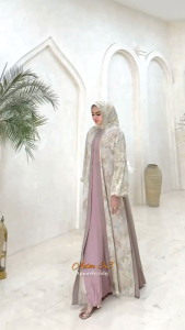 DAMLA ID Set Hijab + Gamis ADM 33 AKA Senina Set: Produk Terbaru Amore by Ruby